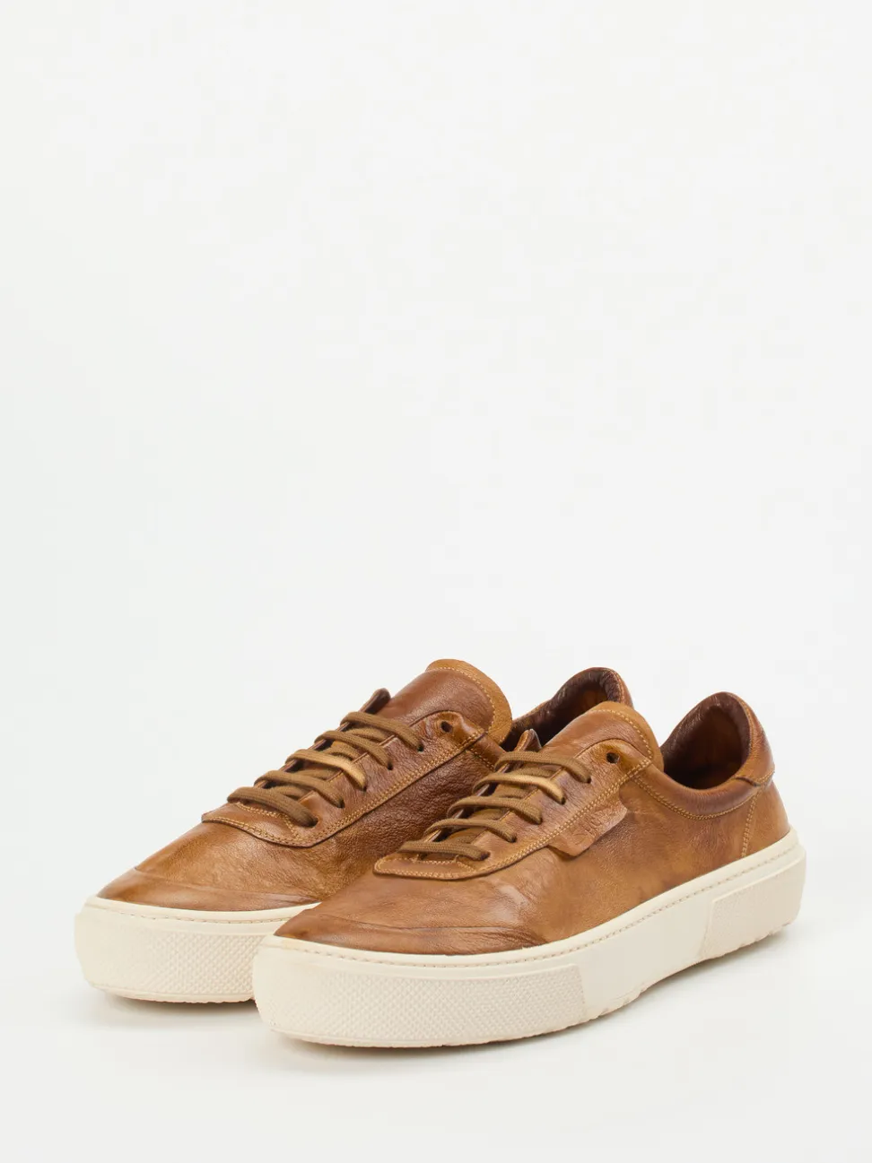 Shoto – Sneaker aus Känguruleder cognacfarben