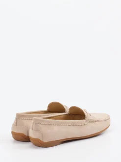 Si – Loafer aus Veloursleder in Beige