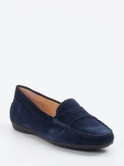 Si – Loafer aus Veloursleder Dunkelblau
