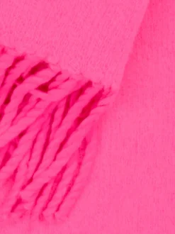 Simone Bruns – Fransenschal aus Kaschmir Neonpink