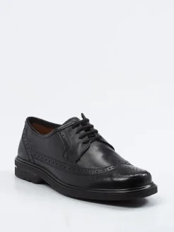 Sioux – Brogue-Halbschuh aus Lammleder Schwarz