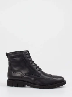 Sioux – Brogue-Stiefelette aus Kalbleder schwarz
