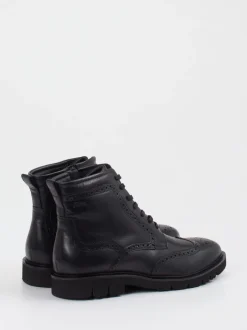 Sioux – Brogue-Stiefelette aus Kalbleder schwarz