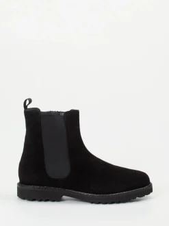 Sioux – Chelsea Boots aus Veloursleder schwarz