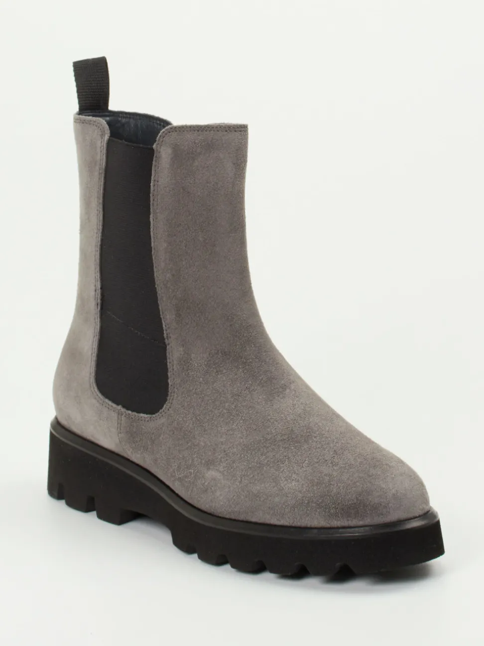 Sioux – Chelsea Boots aus Veloursleder grau