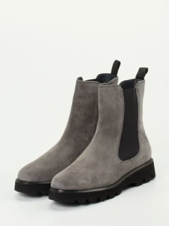 Sioux – Chelsea Boots aus Veloursleder grau