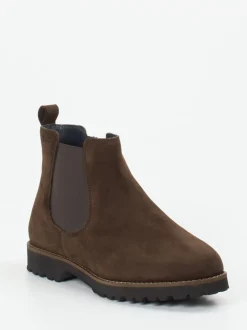 Sioux – Chelsea Boots aus Veloursleder schokobraun