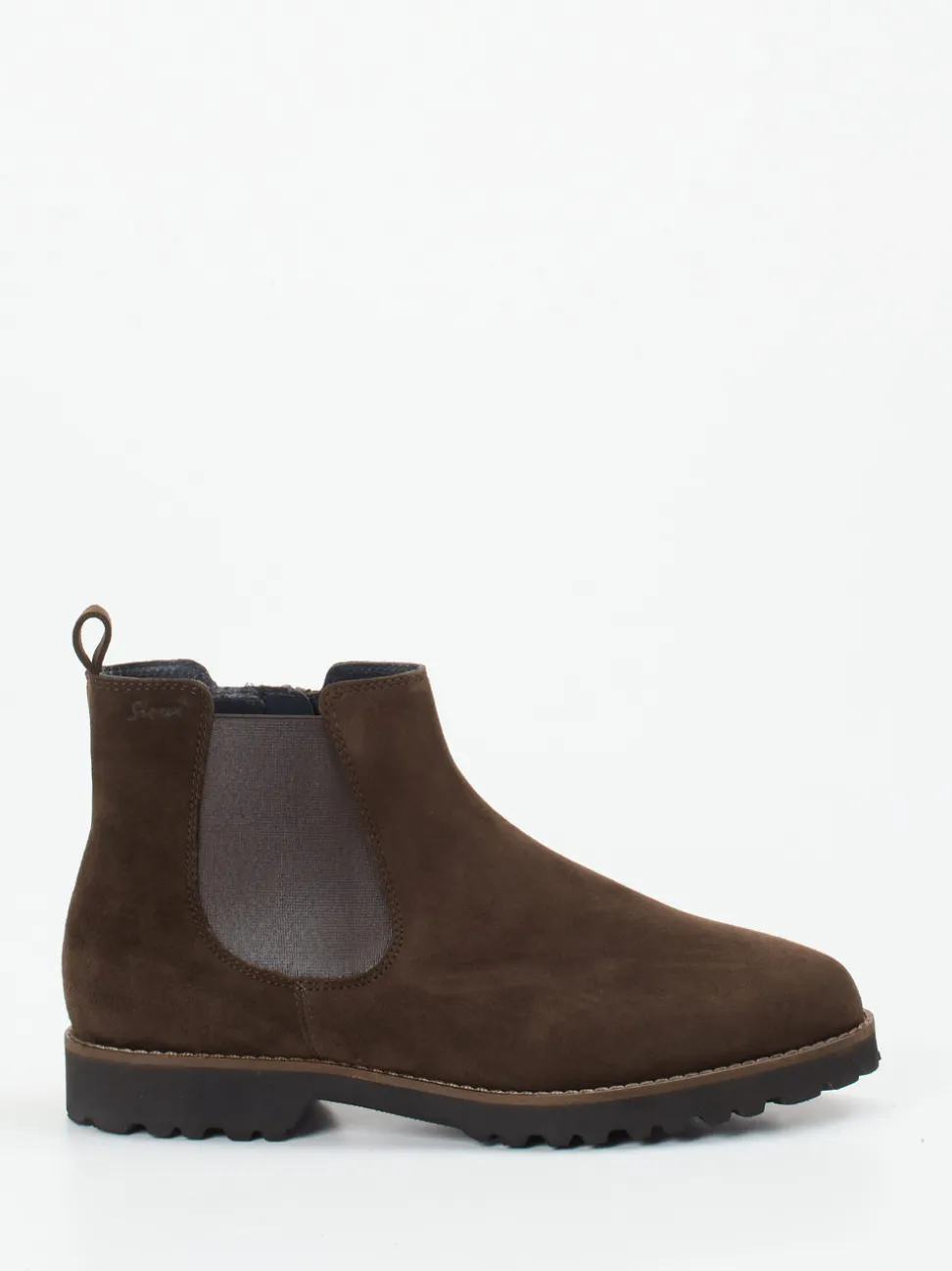 Sioux – Chelsea Boots aus Veloursleder schokobraun