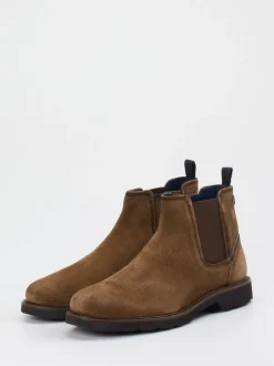 Sioux – Chelsea Boots aus Veloursleder braun
