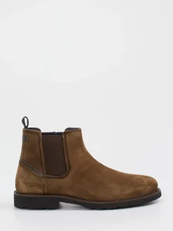 Sioux – Chelsea Boots aus Veloursleder braun