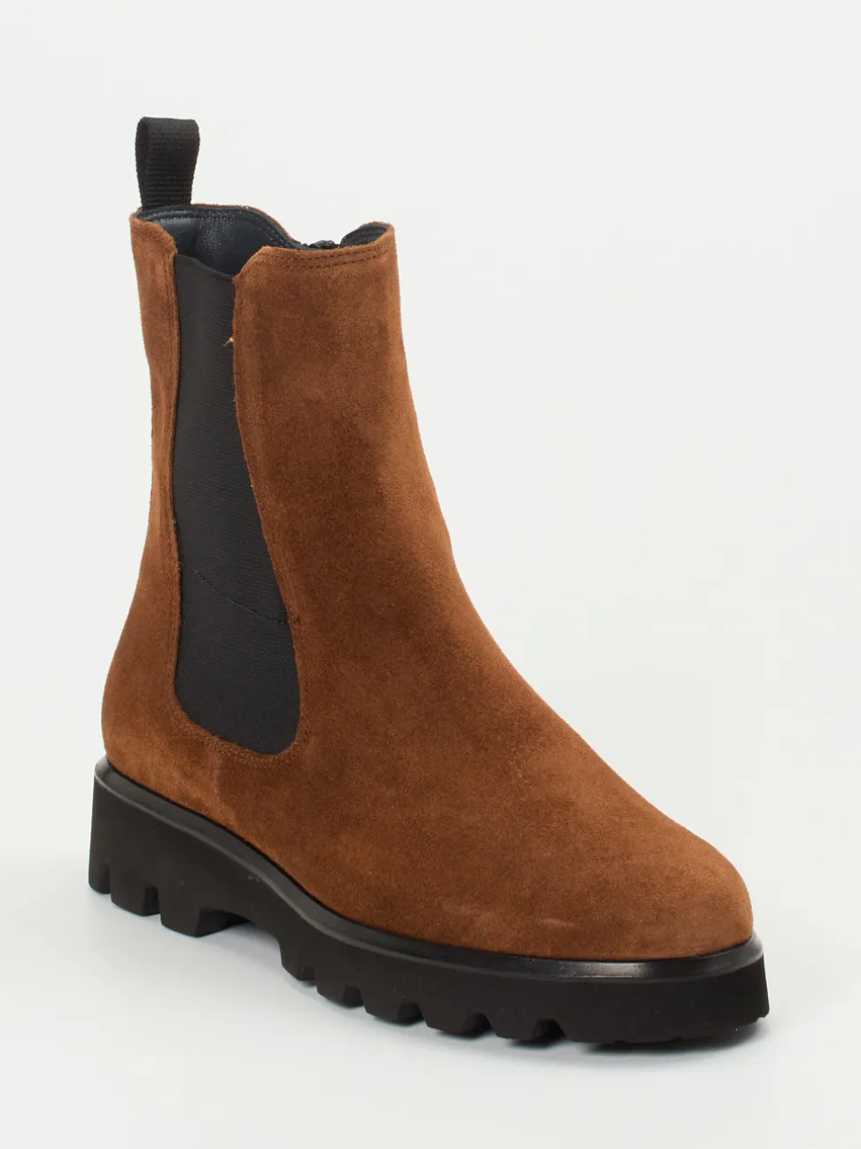 Sioux – Chelsea-Stiefeletten aus Veloursleder braun