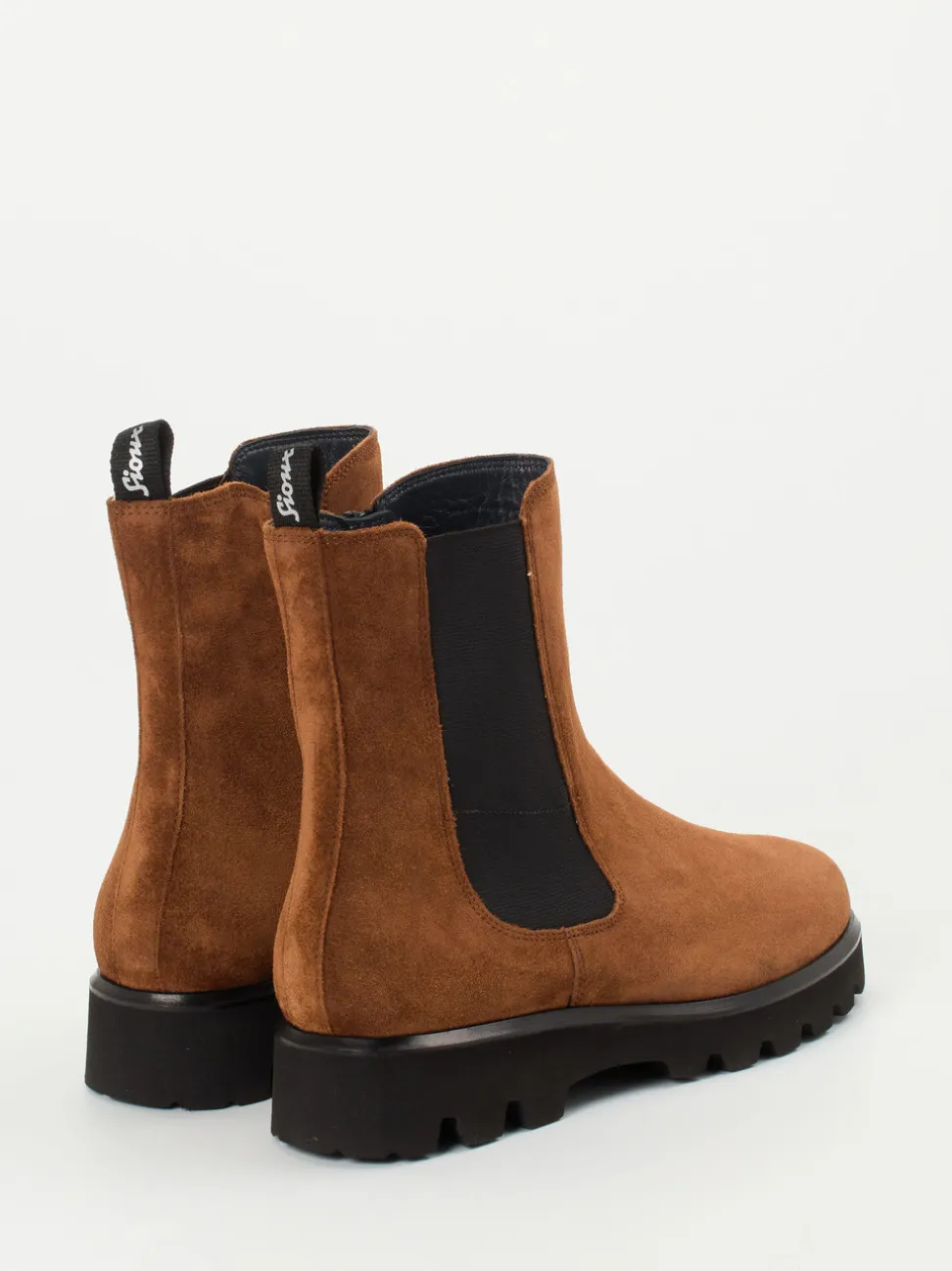 Sioux – Chelsea-Stiefeletten aus Veloursleder braun