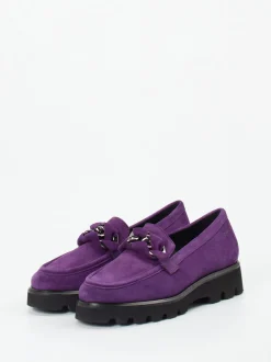 Sioux – Chunky Loafer aus Veloursleder Violett