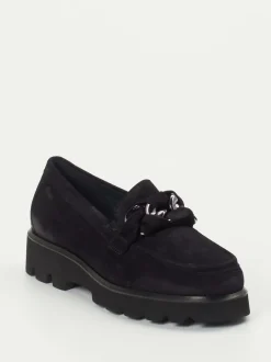 Sioux – Chunky-Loafer aus Veloursleder Tiefschwarz