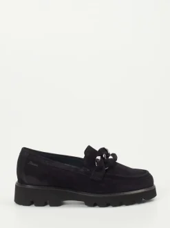 Sioux – Chunky-Loafer aus Veloursleder Tiefschwarz