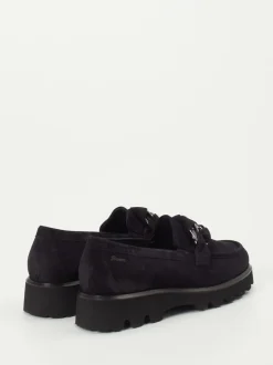 Sioux – Chunky-Loafer aus Veloursleder Tiefschwarz