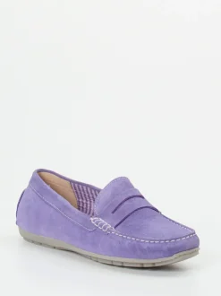 Sioux – Damen-Loafer aus Veloursleder Lavendel