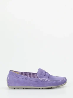 Sioux – Damen-Loafer aus Veloursleder Lavendel