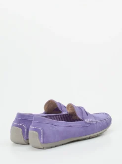 Sioux – Damen-Loafer aus Veloursleder Lavendel
