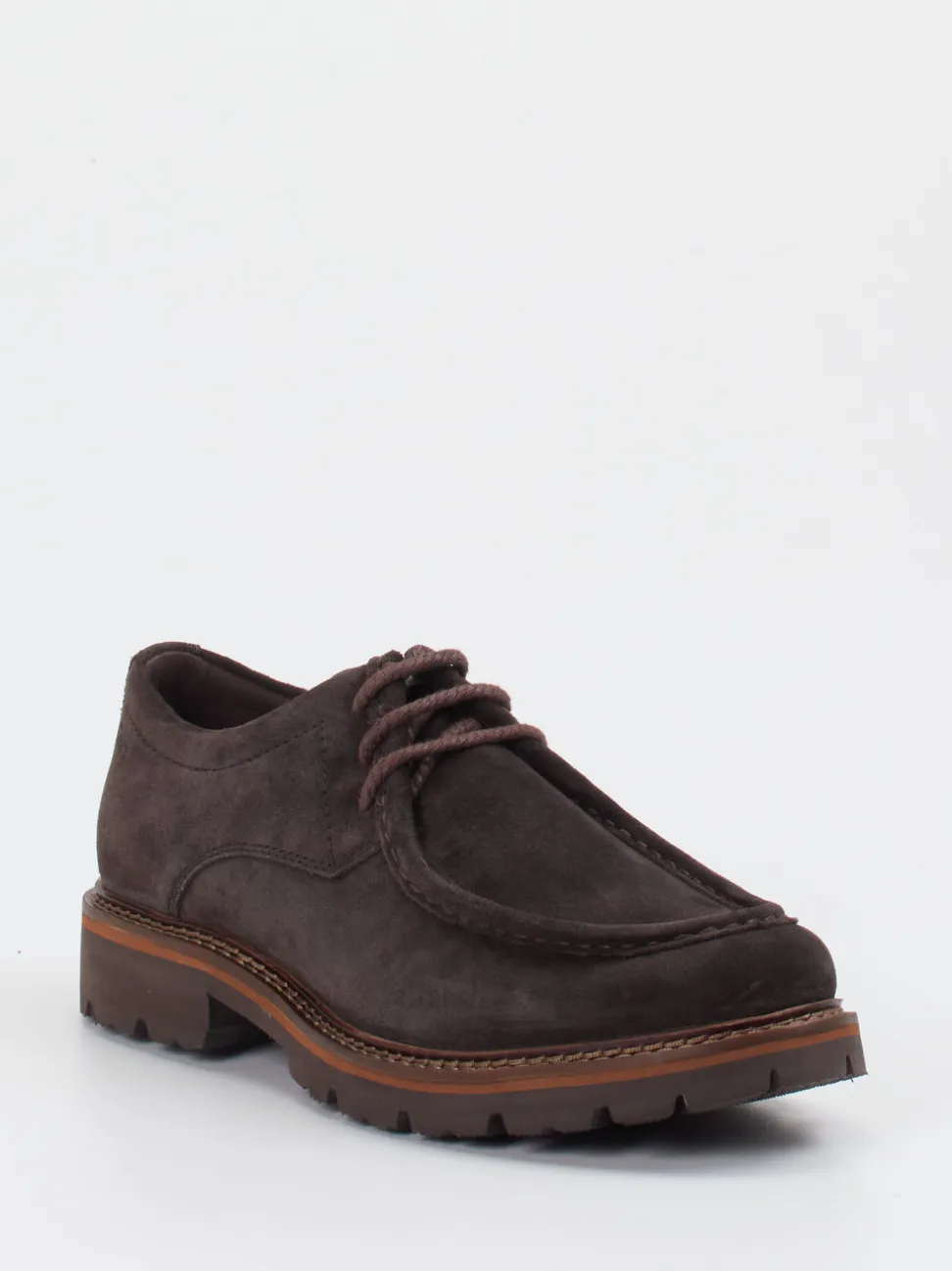 Sioux – Derby-Schnürschuh aus Veloursleder dunkelbraun