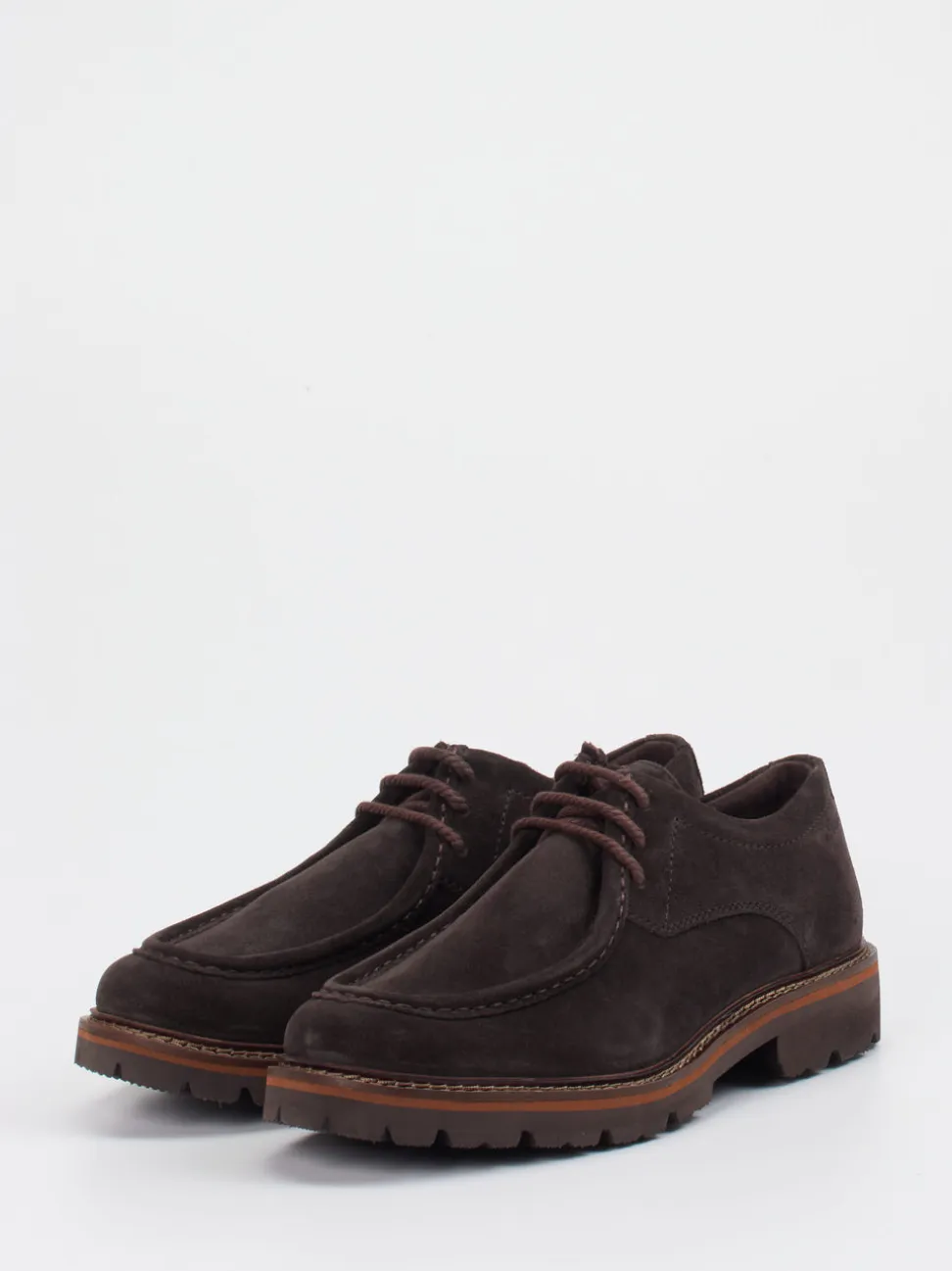 Sioux – Derby-Schnürschuh aus Veloursleder dunkelbraun