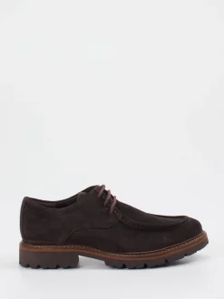 Sioux – Derby-Schnürschuh aus Veloursleder dunkelbraun