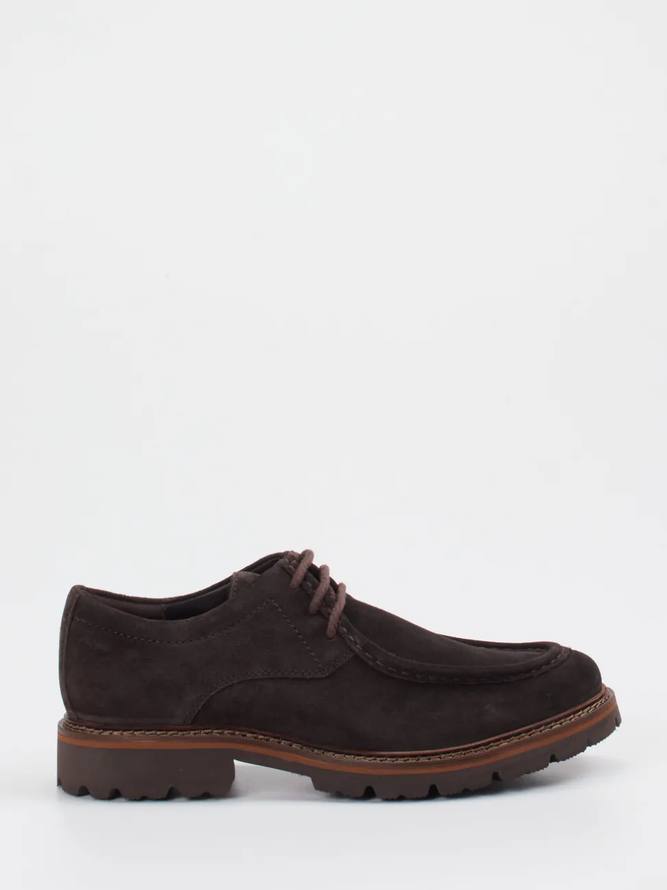 Sioux – Derby-Schnürschuh aus Veloursleder dunkelbraun