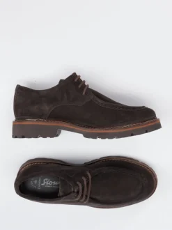 Sioux – Derby-Schnürschuh aus Veloursleder dunkelbraun