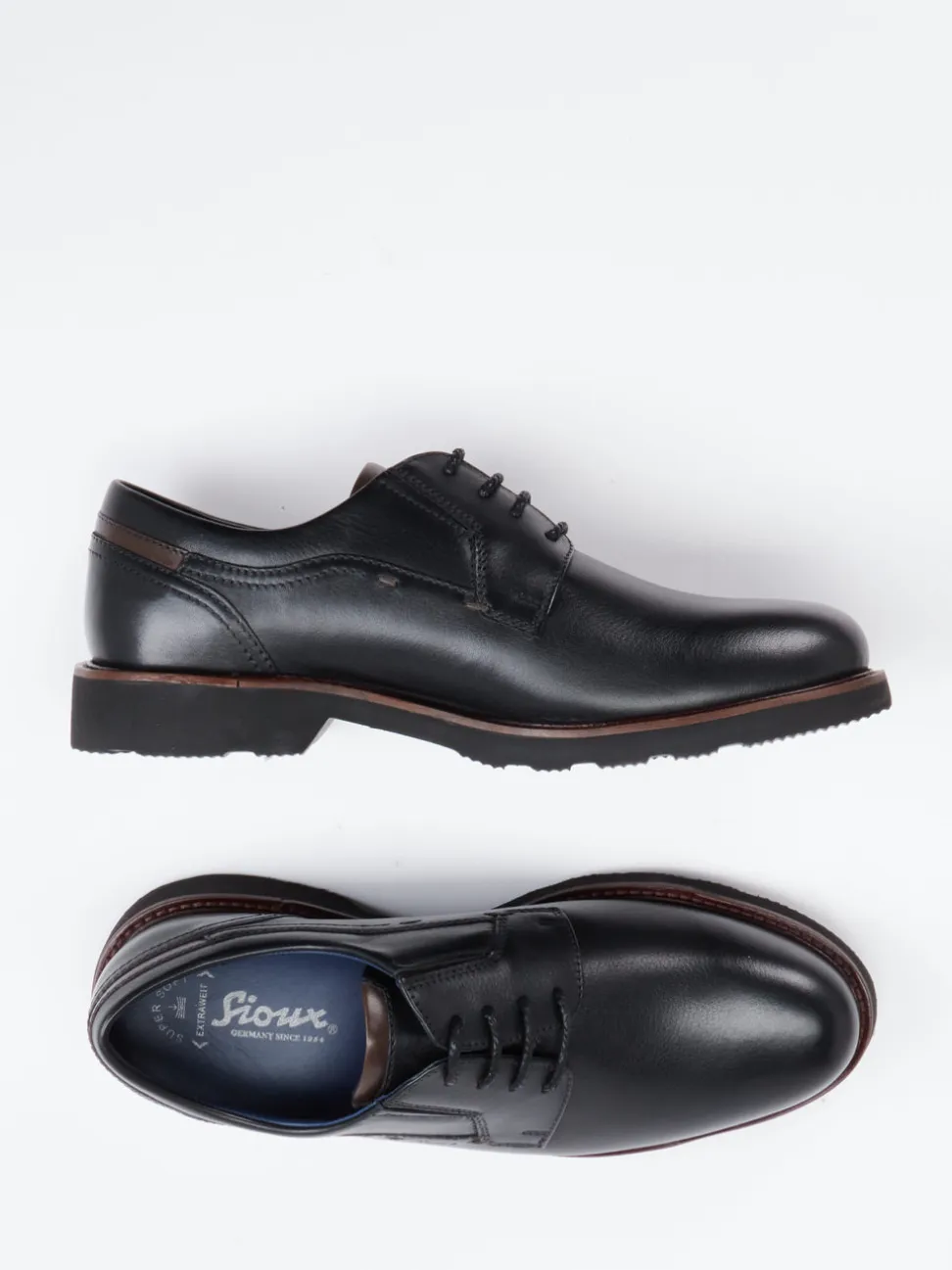 Sioux – Derby-Schnürschuh aus Kalbleder Schwarz