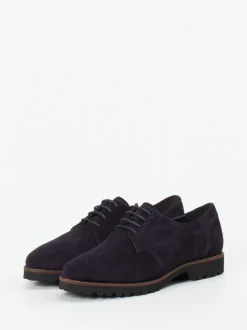 Sioux – Derby-Schnürschuh aus Veloursleder Dunkelviolett