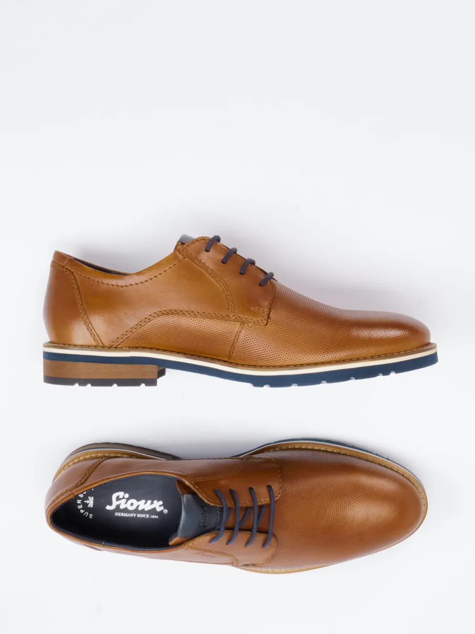 Sioux – Derby-Schnürschuh aus Kalbleder Cognac