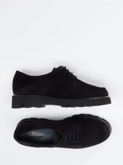 Sioux – Derby-Schuhe aus Veloursleder tiefdunkelblau