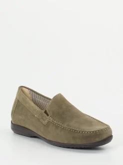 Sioux – Herren-Loafer aus Veloursleder olivgrün