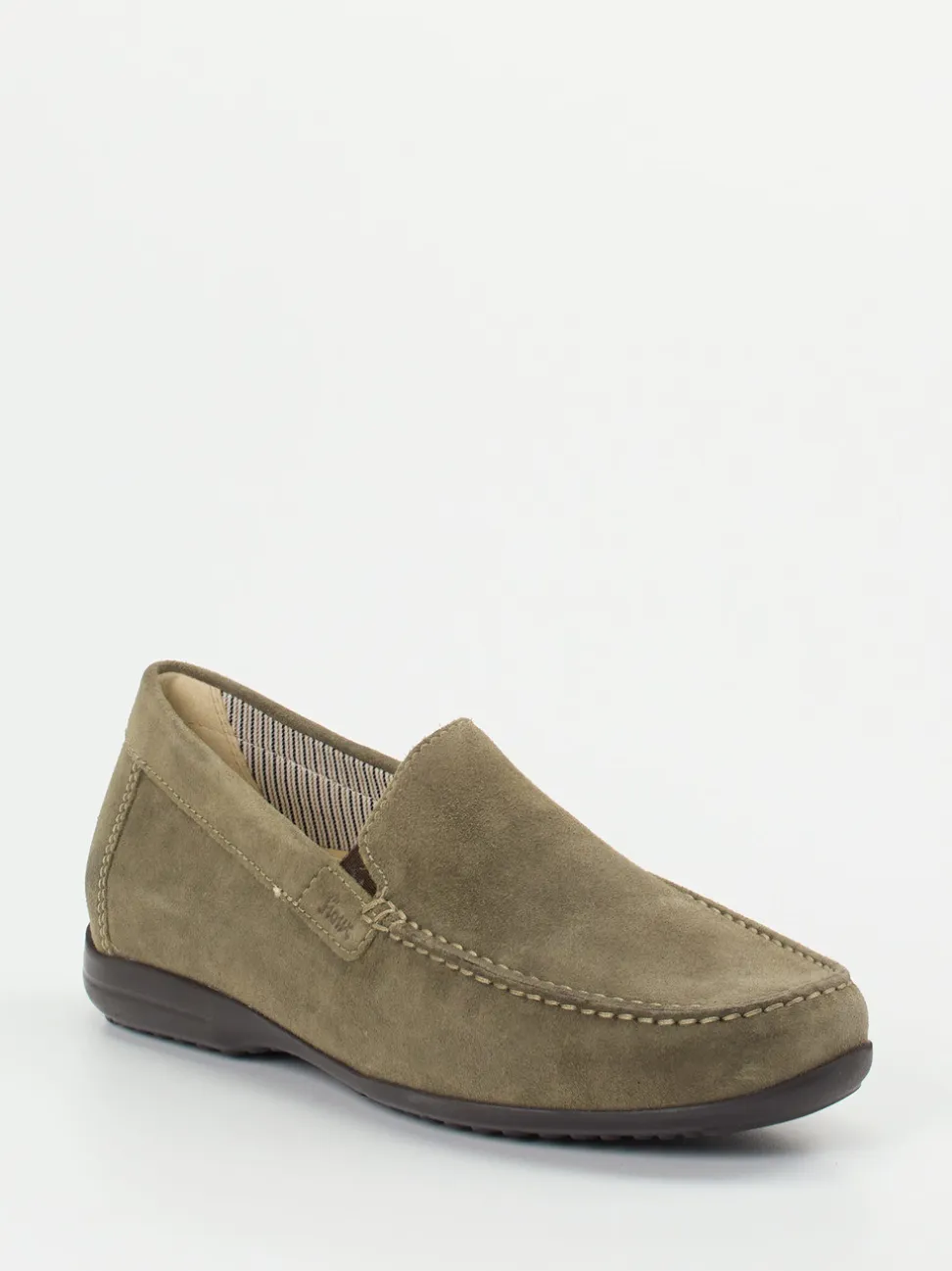 Sioux – Herren-Loafer aus Veloursleder olivgrün
