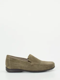Sioux – Herren-Loafer aus Veloursleder olivgrün