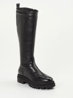 Sioux – Kniehohe Stiefel aus Kalbleder schwarz