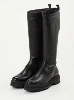 Sioux – Kniehohe Stiefel aus Kalbleder schwarz