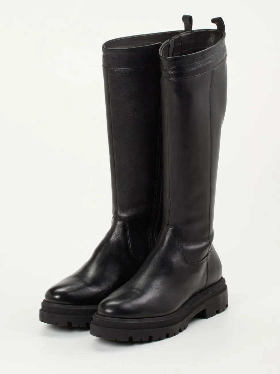 Sioux – Kniehohe Stiefel aus Kalbleder schwarz