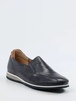 Sioux – Komfort-Slipper aus Kalbleder Dunkelblau
