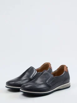 Sioux – Komfort-Slipper aus Kalbleder Dunkelblau