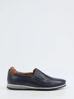 Sioux – Komfort-Slipper aus Kalbleder Dunkelblau