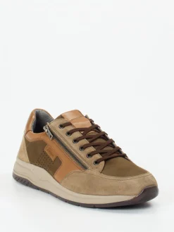 Sioux – Komfort-Sneaker aus Veloursleder Sandbeige
