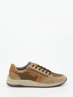 Sioux – Komfort-Sneaker aus Veloursleder Sandbeige