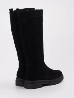 Sioux – Langschaftstiefel aus Veloursleder Schwarz