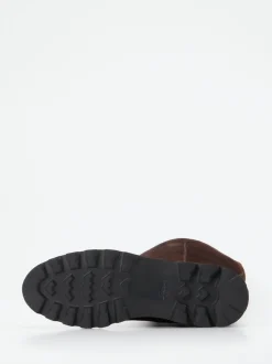 Sioux – Langschaftstiefel aus Veloursleder dunkelbraun