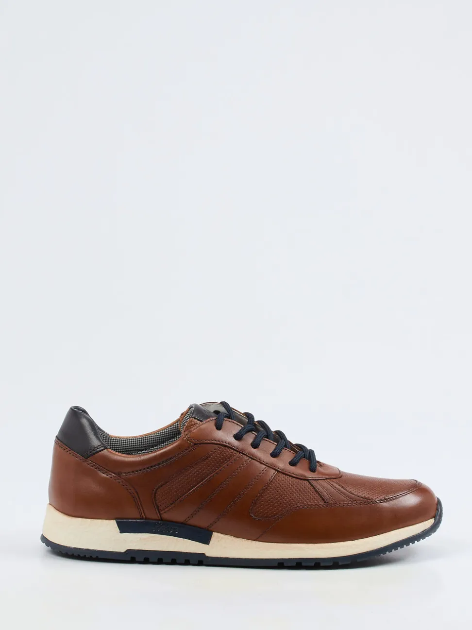 Sioux – Leder-Sneaker aus geprägtem Kalbleder braun