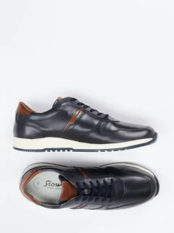 Sioux – Leder-Sneaker aus Kalbleder Dunkelblau