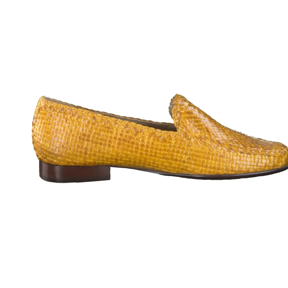 Sioux – Loafer aus Flechtleder in Safrangelb