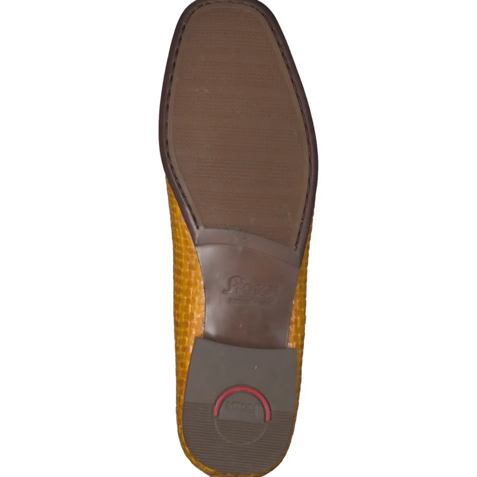 Sioux – Loafer aus Flechtleder in Safrangelb