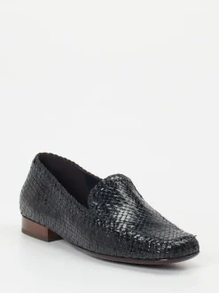 Sioux – Loafer aus Flechtleder in Navyblau